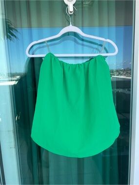 Tyche Bright Green Elastic A-Line Skirt